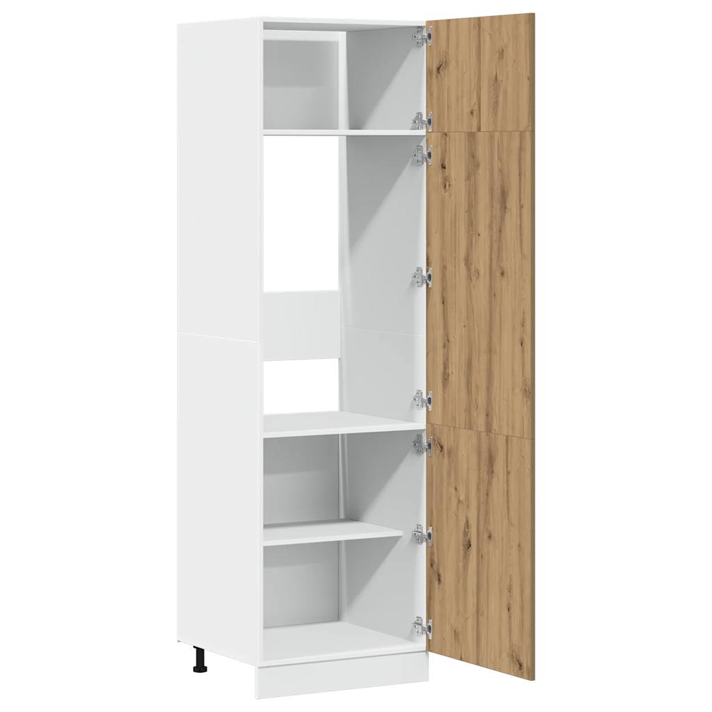 Kühlumbauschrank Lyon Artisan-Eiche 60x57x207 cm Holzwerkstoff