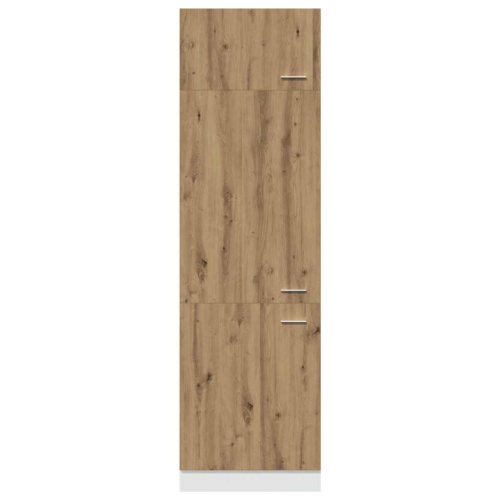 Kühlumbauschrank Lyon Artisan-Eiche 60x57x207 cm Holzwerkstoff