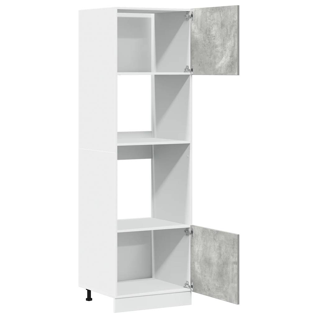 Mikrowellenumbauschrank Lyon Betongrau 60x57x207 cm Holzwerkstoff