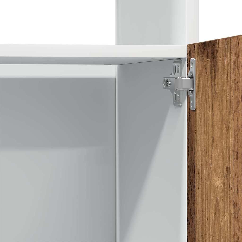 Mikrowellenschrank Lyon Altholz-Optik 60x57x207 cm Holzwerkstoff