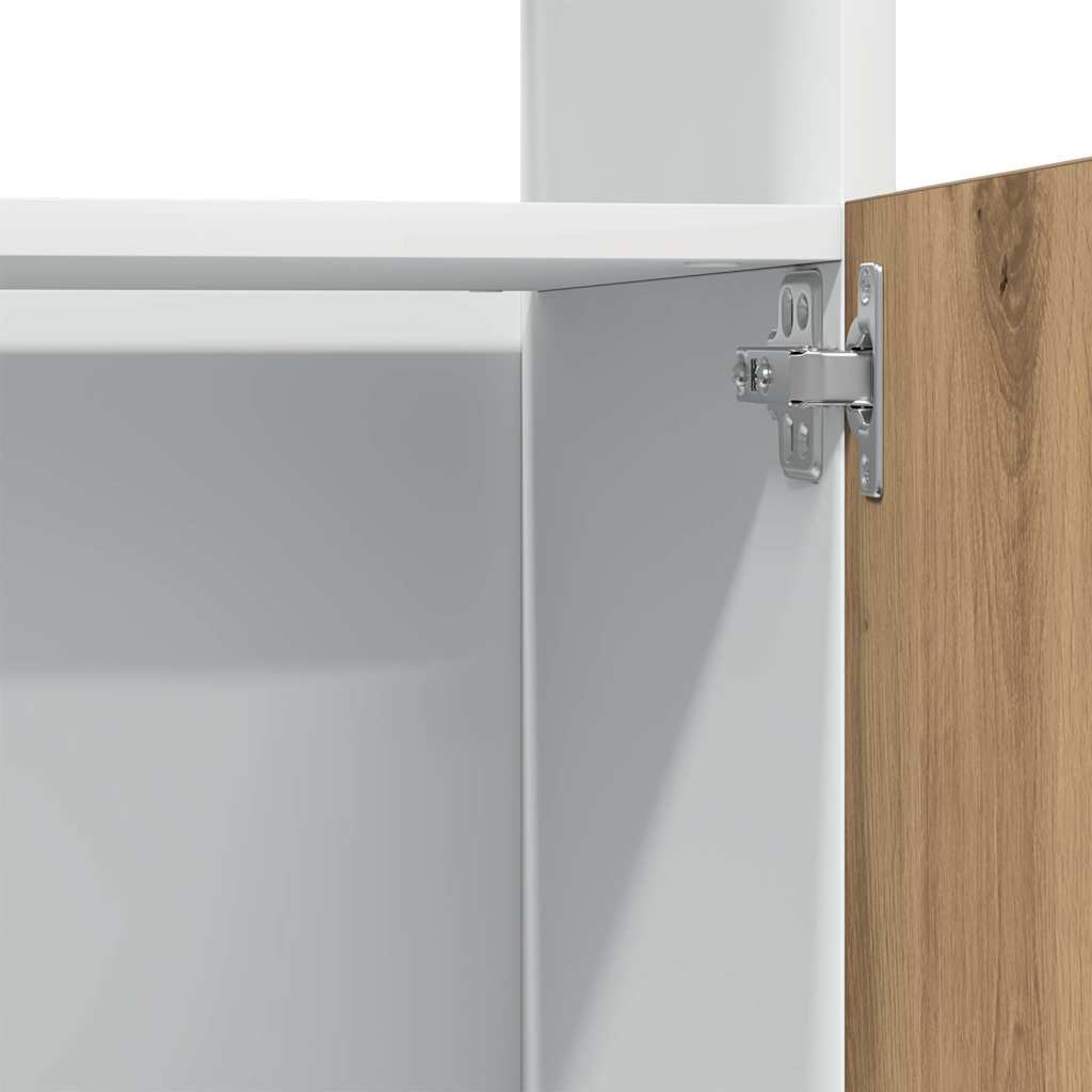 Mikrowellenschrank Lyon Artisan-Eiche 60x57x207 cm Holzwerkstoff