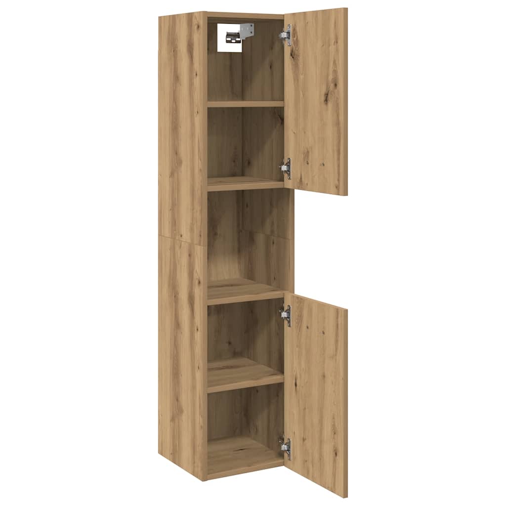 Bad-Hängeschrank Artisan-Eiche 30x30x130 cm Holzwerkstoff