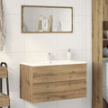 Bad-Hängeschrank Artisan-Eiche 80x38,5x45 cm Holzwerkstoff