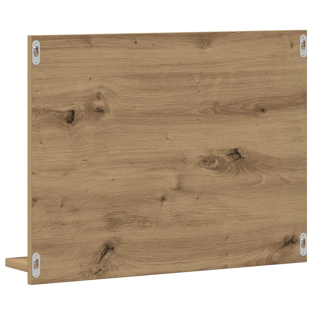 Badspiegel mit Ablagen Artisan-Eiche 60x10,5x45 cm