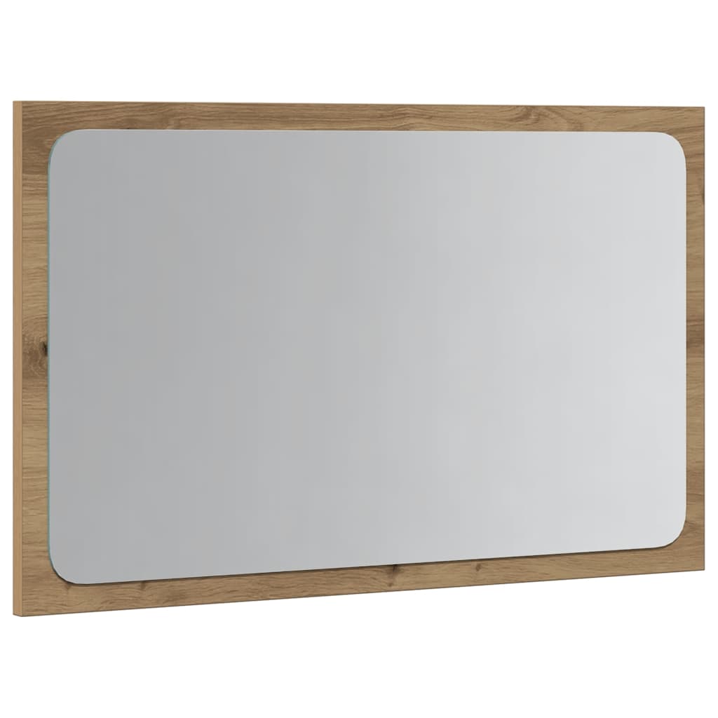 Badspiegel mit LED-Leuchten Artisan-Eiche 60x8,5x38 cm