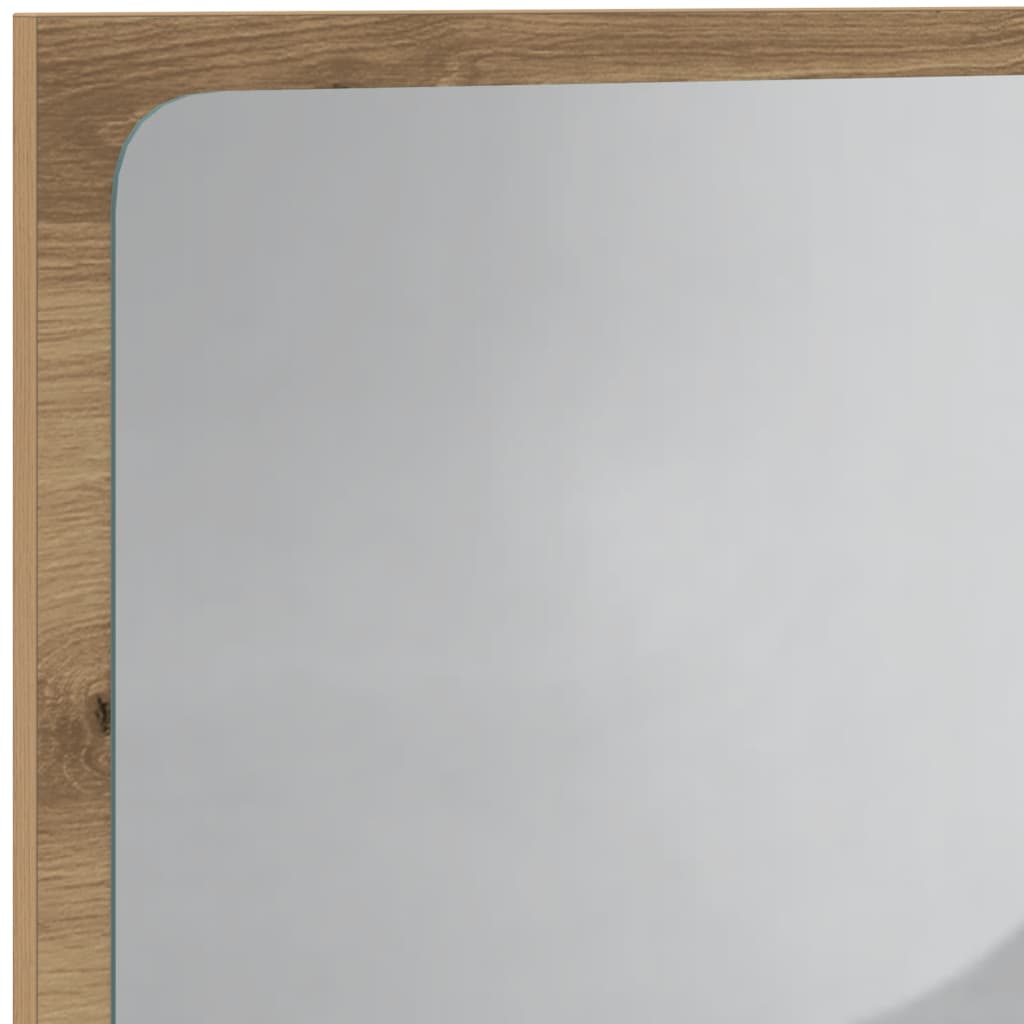 Badspiegel mit LED-Leuchten Artisan-Eiche 60x8,5x38 cm