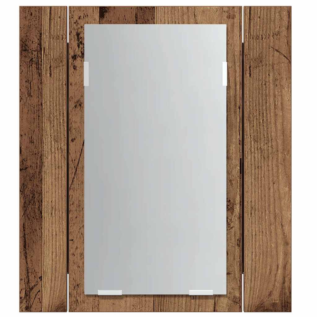LED-Spiegelschrank Altholz-Optik 40x12x45 cm Holzwerkstoff
