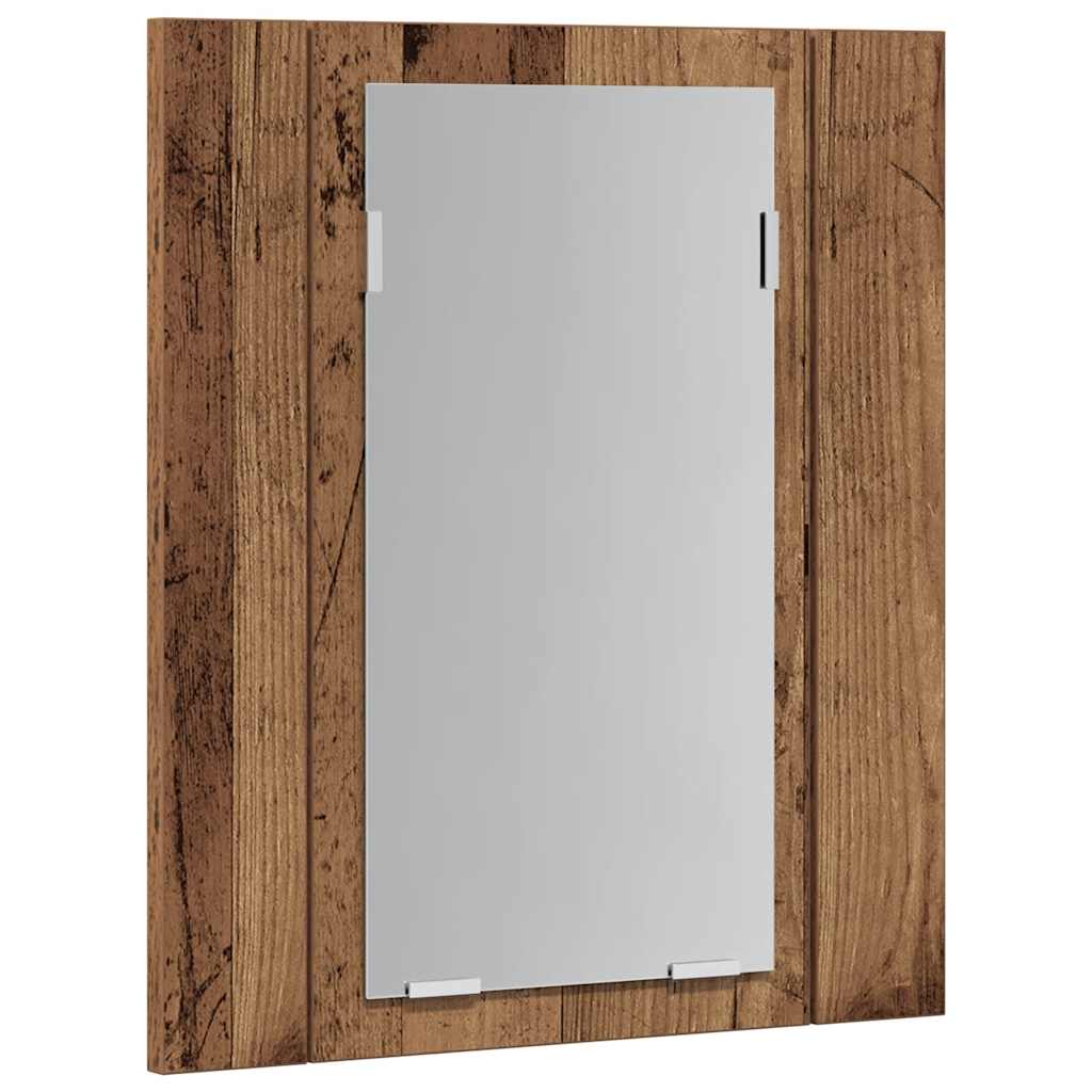 LED-Spiegelschrank Altholz-Optik 40x12x45 cm Holzwerkstoff