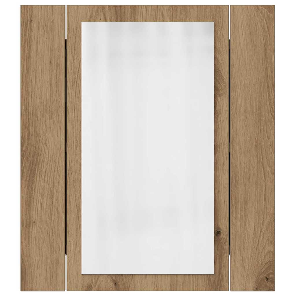 LED-Spiegelschrank Artisan-Eiche 40x12x45 cm Holzwerkstoff