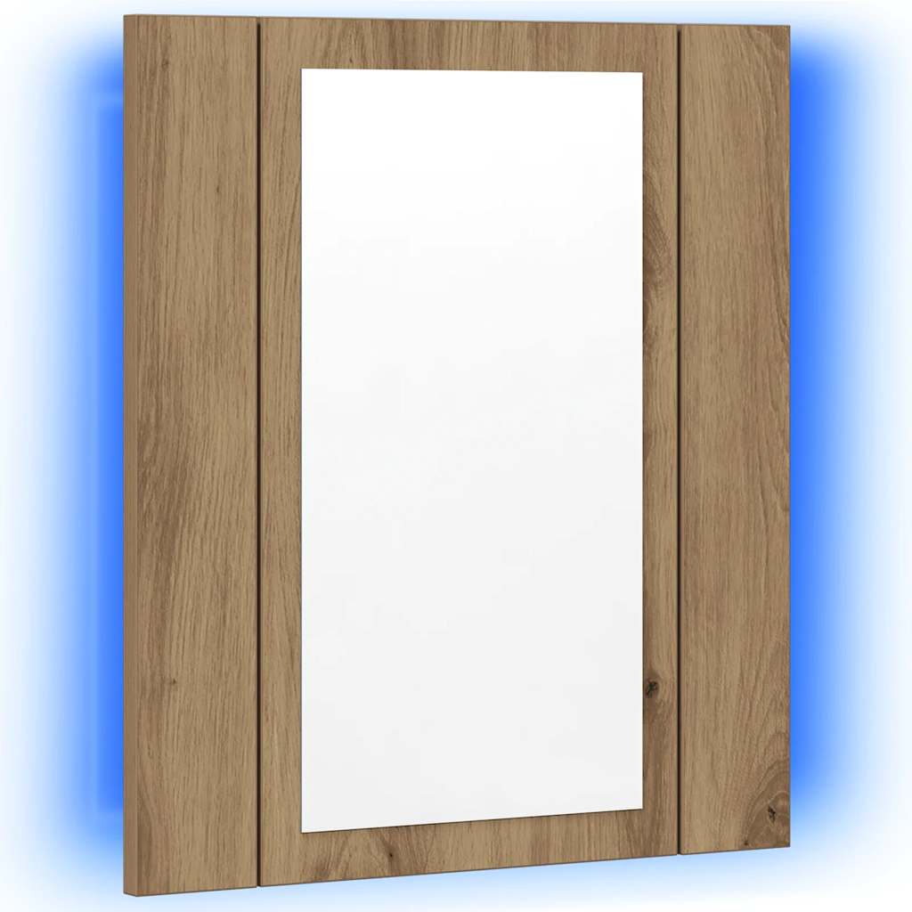 LED-Spiegelschrank Artisan-Eiche 40x12x45 cm Holzwerkstoff
