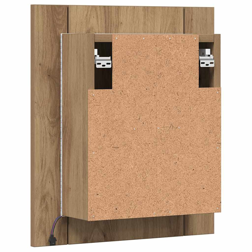 LED-Spiegelschrank Artisan-Eiche 40x12x45 cm Holzwerkstoff
