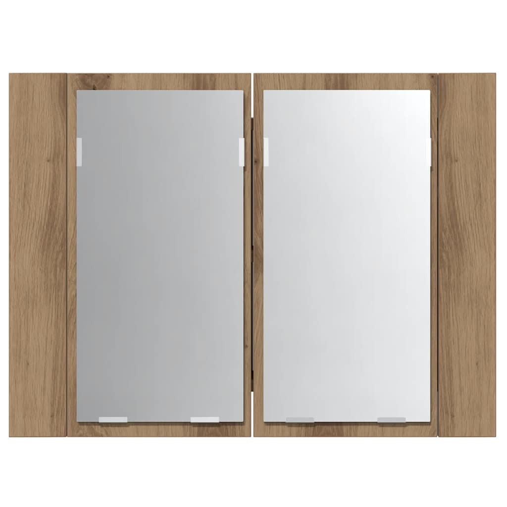 LED-Spiegelschrank Artisan-Eiche 60x12x45 cm Holzwerkstoff