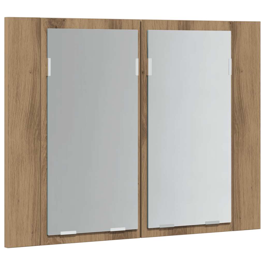 LED-Spiegelschrank Artisan-Eiche 60x12x45 cm Holzwerkstoff