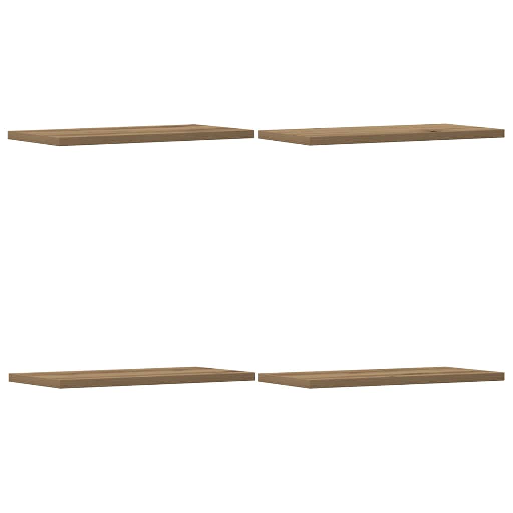Wandregale 4 Stk. Artisan-Eiche 40x20x1,5 cm Holzwerkstoff