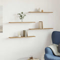 Wandregale 4 Stk. Artisan-Eiche 60x20x1,5 cm Holzwerkstoff