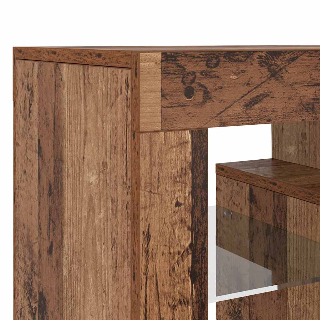 TV-Schrank mit LED Altholz-Optik 120x36,5x40 cm Holzwerkstoff