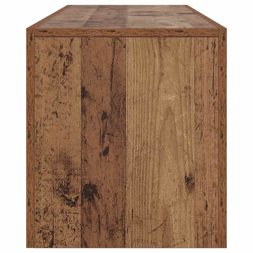 TV-Schrank mit LED Altholz-Optik 140x36,5x40 cm Holzwerkstoff