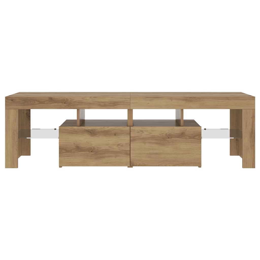TV-Schrank mit LED Artisan-Eiche 140x36,5x40 cm Holzwerkstoff