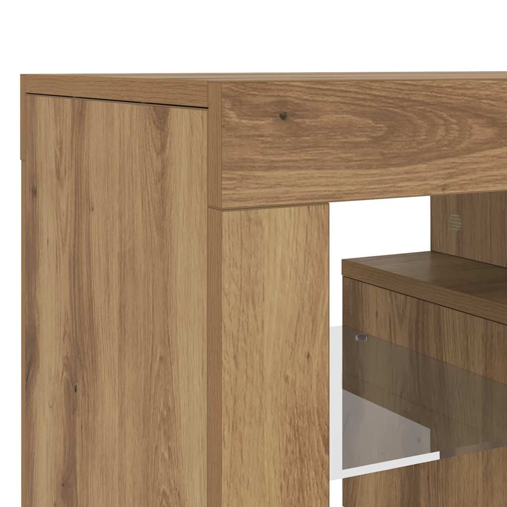 TV-Schrank mit LED Artisan-Eiche 140x36,5x40 cm Holzwerkstoff
