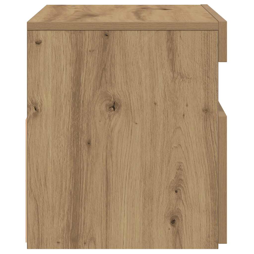 TV-Schränke mit LED-Leuchten 2 Stk. Artisan-Eiche Holzwerkstoff