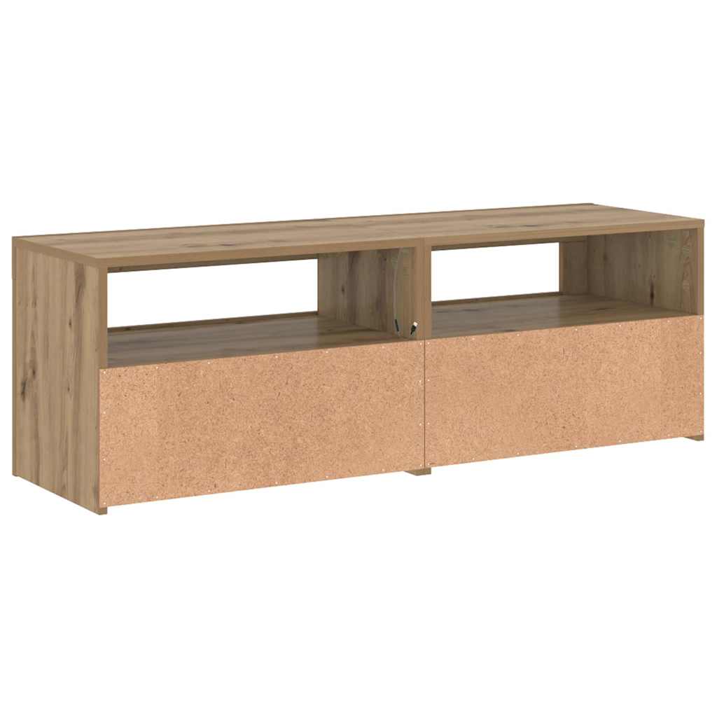 TV-Schrank mit LED Artisan-Eiche 120x35x40 cm Holzwerkstoff