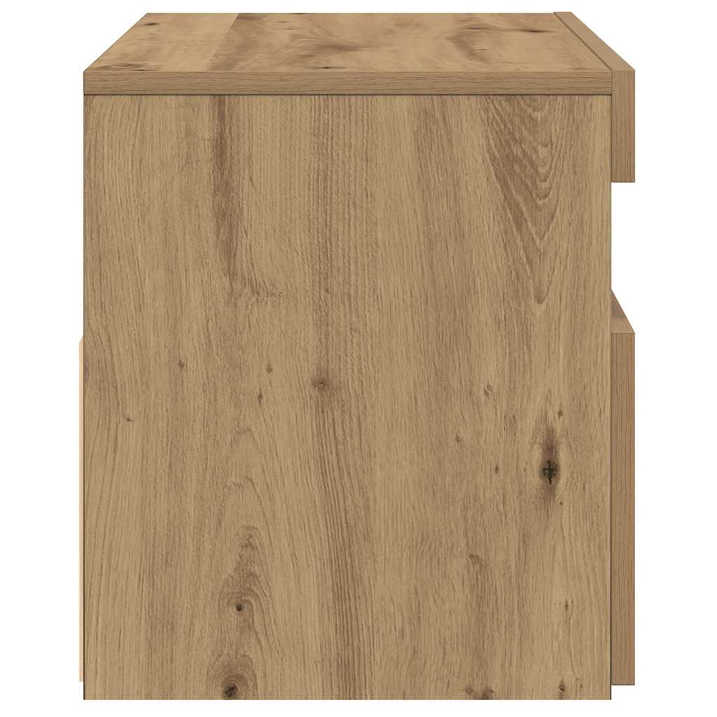 TV-Schrank mit LED-Leuchten Artisan-Eiche 75x35x40 cm