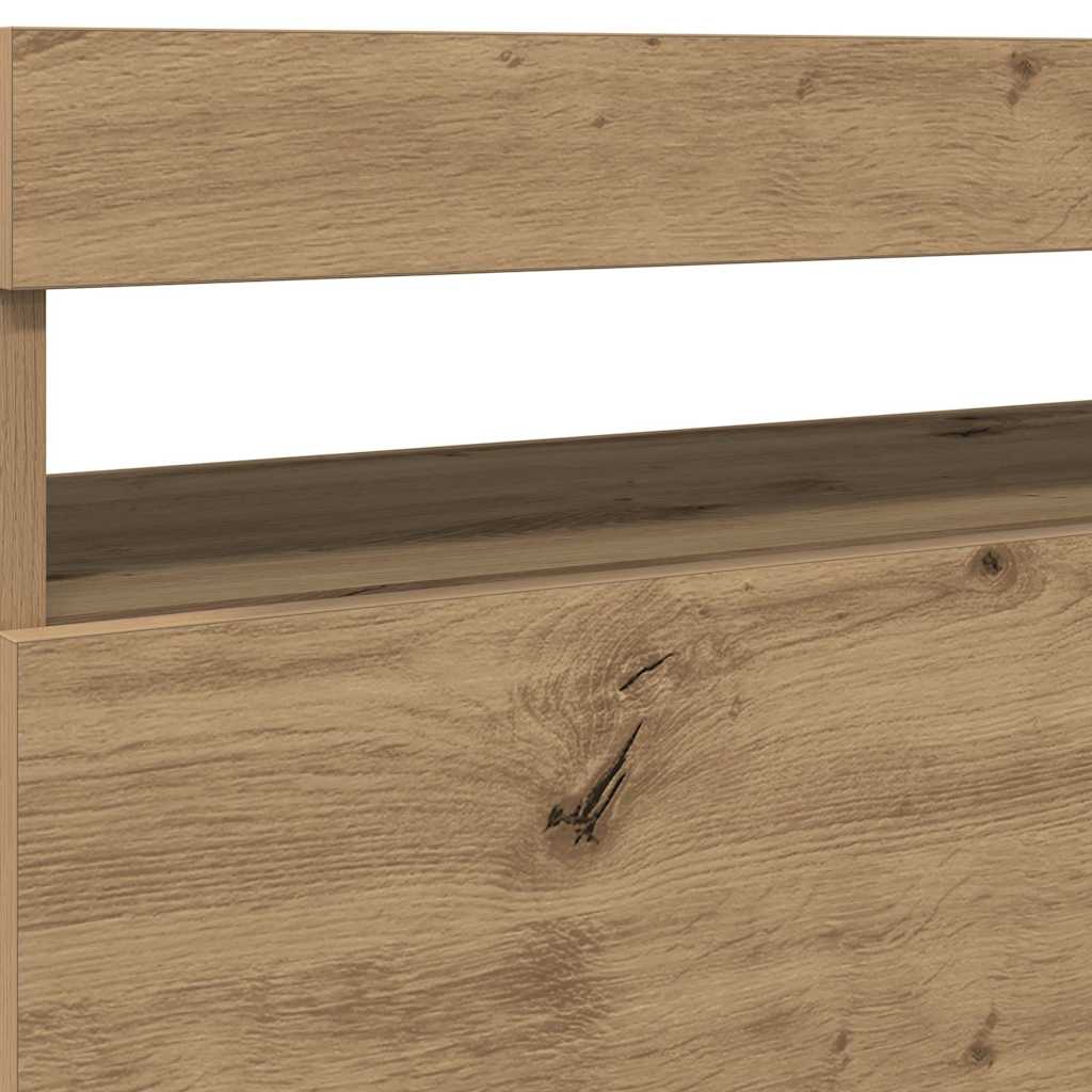 TV-Schränke mit LED-Leuchten 2 Stk. Artisan-Eiche Holzwerkstoff