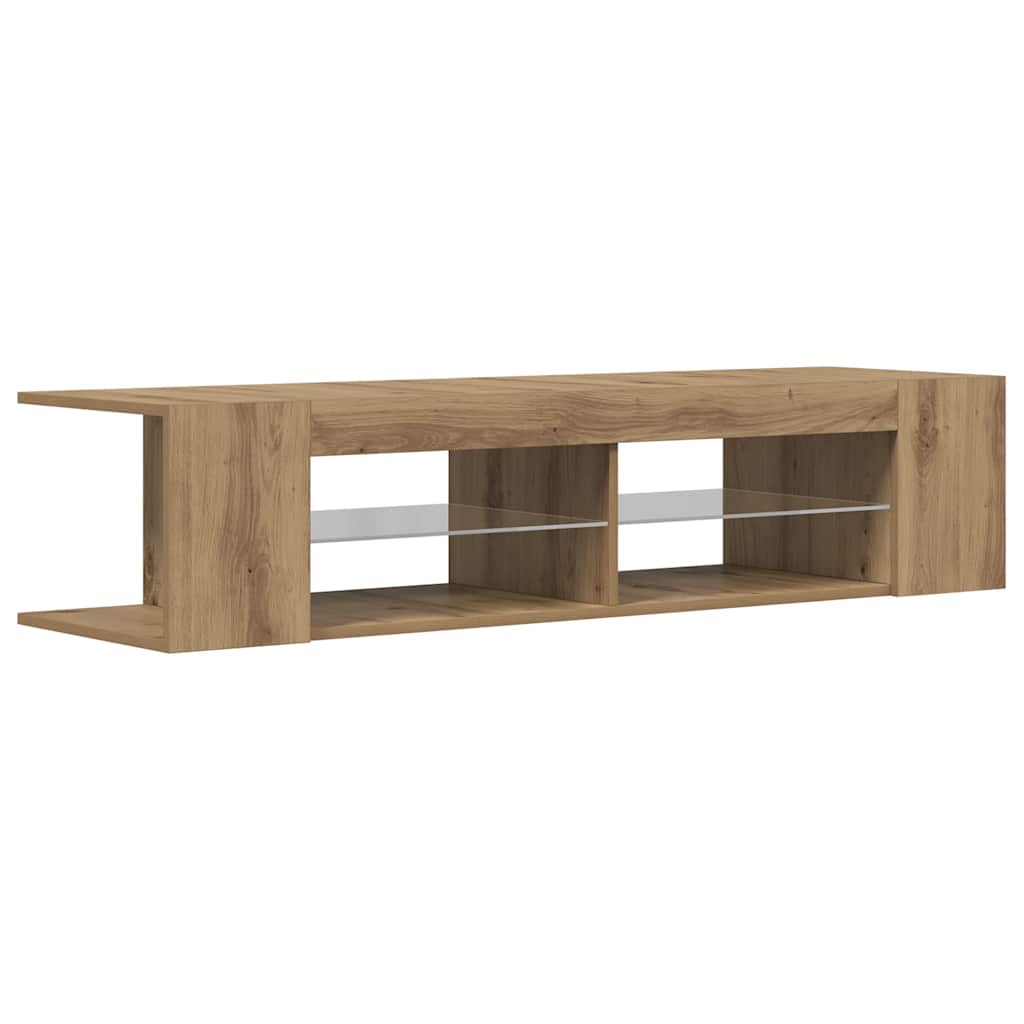 TV-Schrank mit LED-Leuchten Artisan-Eiche 90x39x30 cm