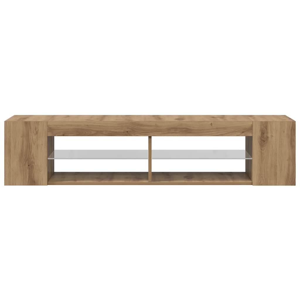 TV-Schrank mit LED-Leuchten Artisan-Eiche 90x39x30 cm