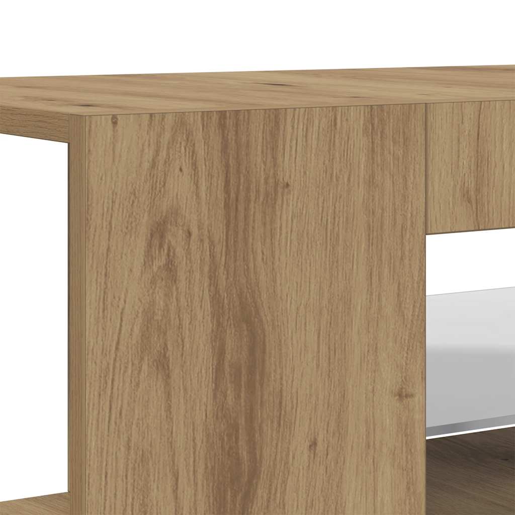 TV-Schrank mit LED-Leuchten Artisan-Eiche 90x39x30 cm