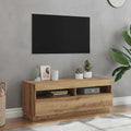 TV-Schrank mit LED-Leuchten Artisan-Eiche 100x35x40 cm