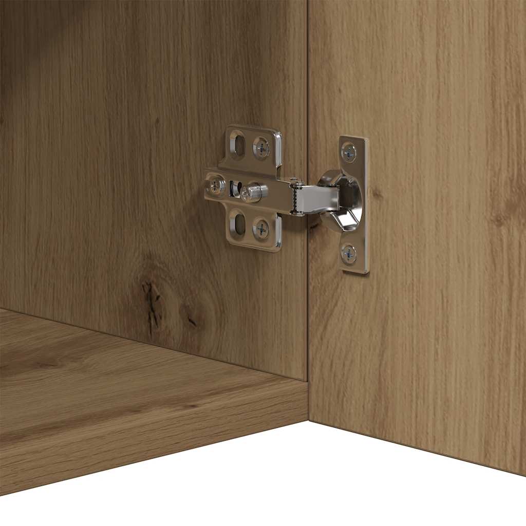 Sideboard mit LED-Leuchten Artisan-Eiche 80x35x75 cm