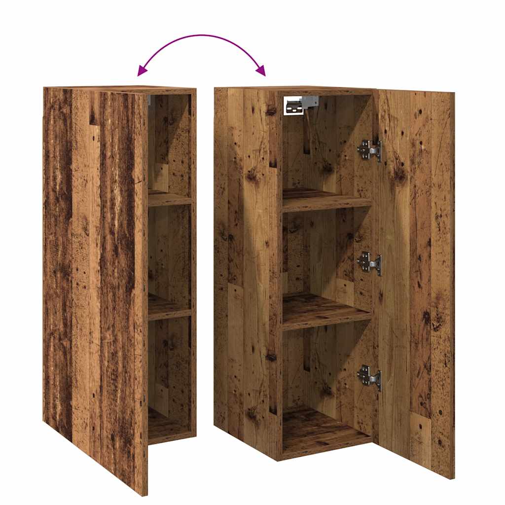 TV-Schränke 2 Stk. Altholz-Optik 30,5x30x90 cm Holzwerkstoff