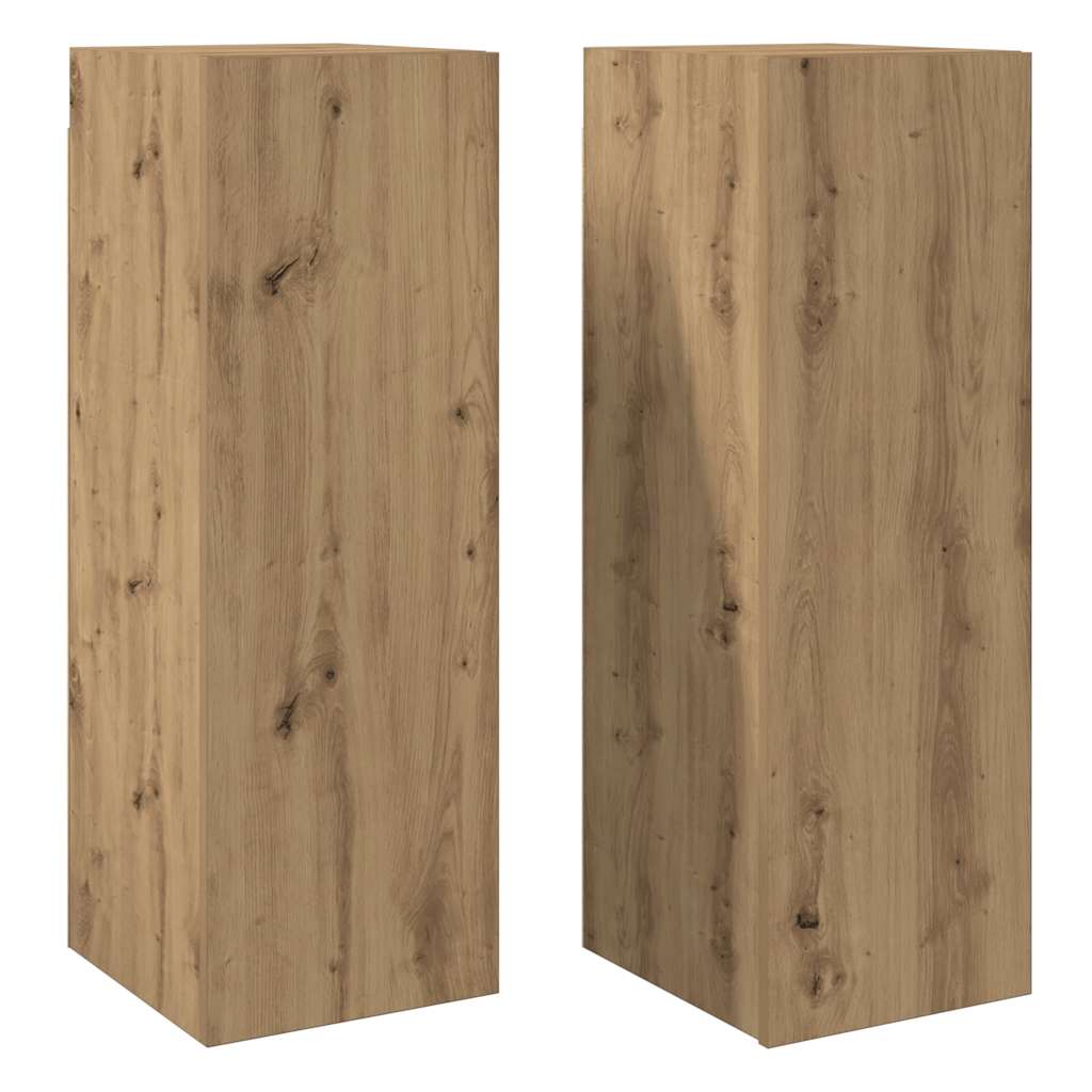 TV-Schränke 2 Stk. Artisan-Eiche 30,5x30x90 cm Holzwerkstoff
