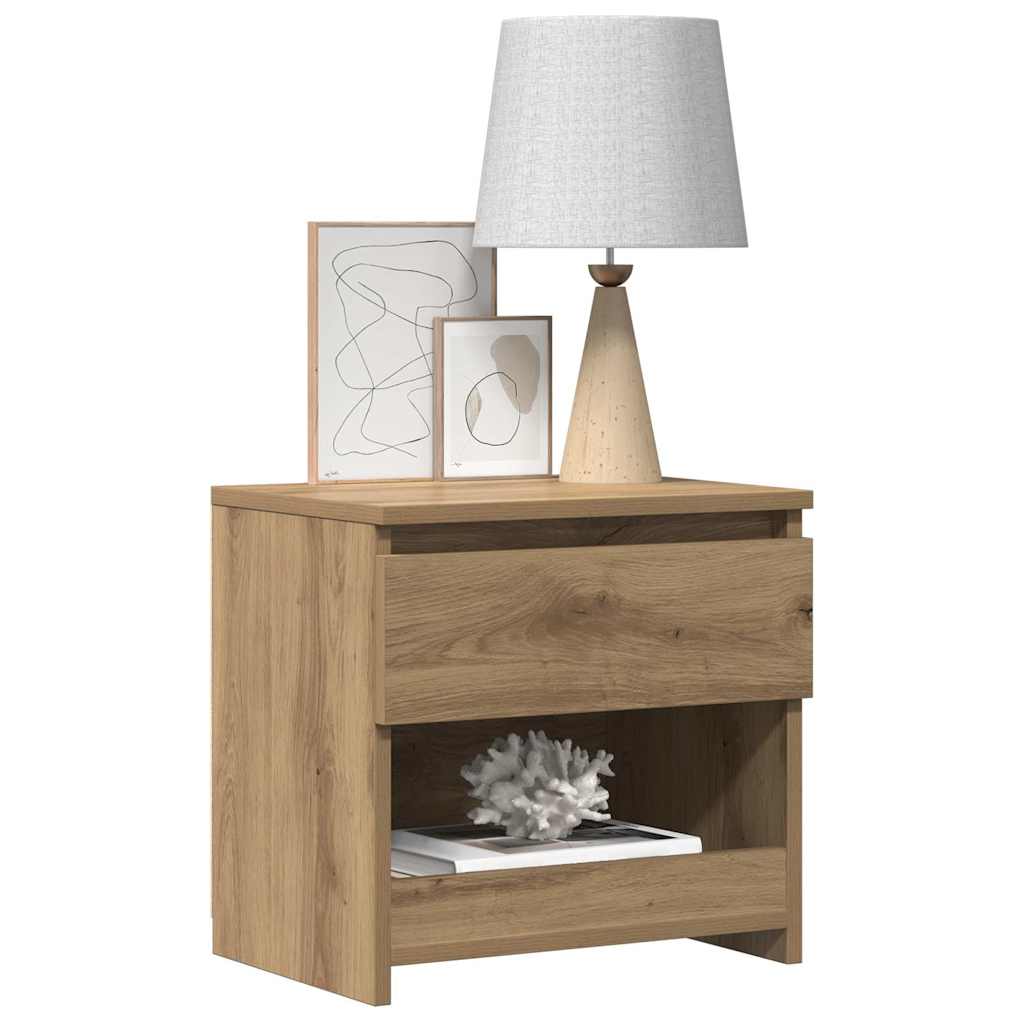 Nachttische 2 Stk. Artisan-Eiche 40x30x39 cm Holzwerkstoff