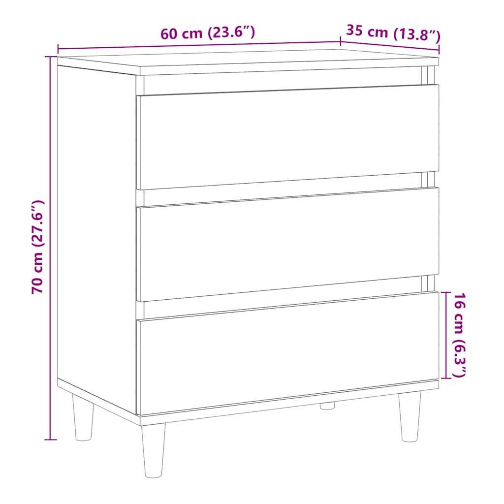 Sideboard Altholz-Optik 60x35x70 cm Holzwerkstoff