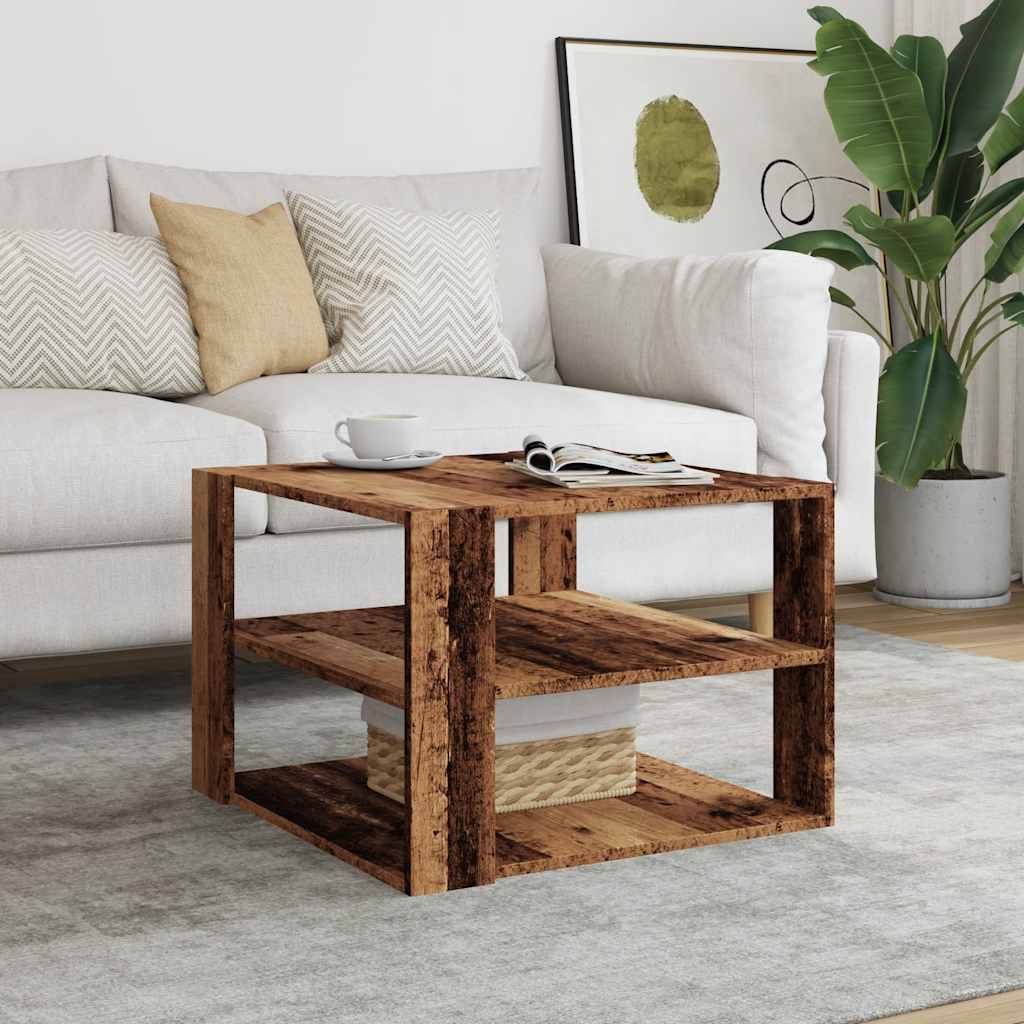Couchtisch Altholz-Optik 58x58x40 cm Holzwerkstoff
