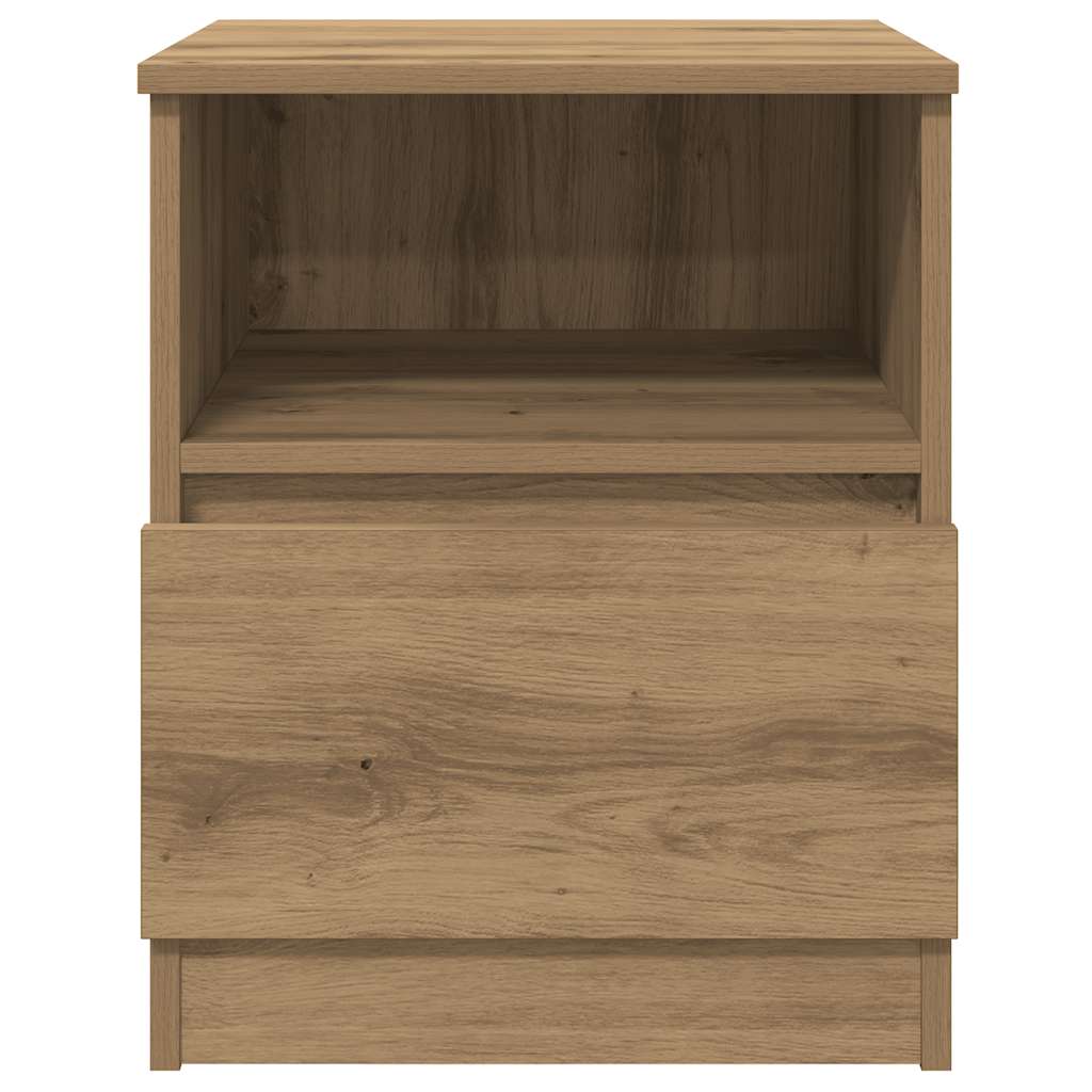 Nachttische 2 Stk. Artisan-Eiche 40x40x50 cm Holzwerkstoff