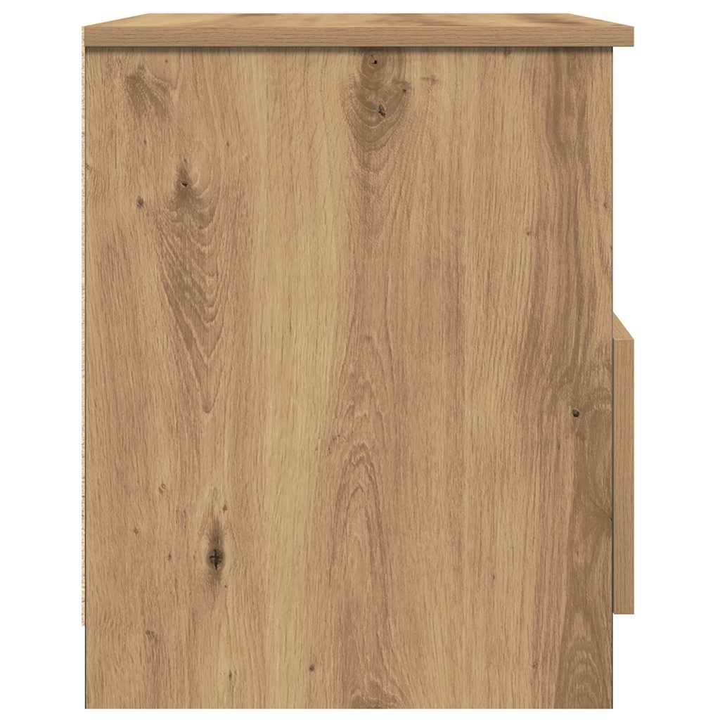 Nachttische 2 Stk. Artisan-Eiche 40x40x50 cm Holzwerkstoff
