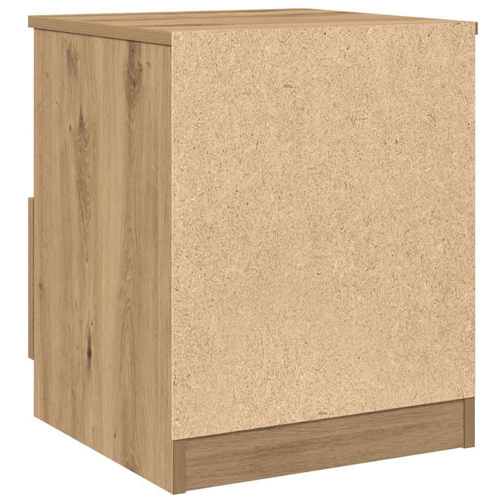 Nachttische 2 Stk. Artisan-Eiche 40x40x50 cm Holzwerkstoff