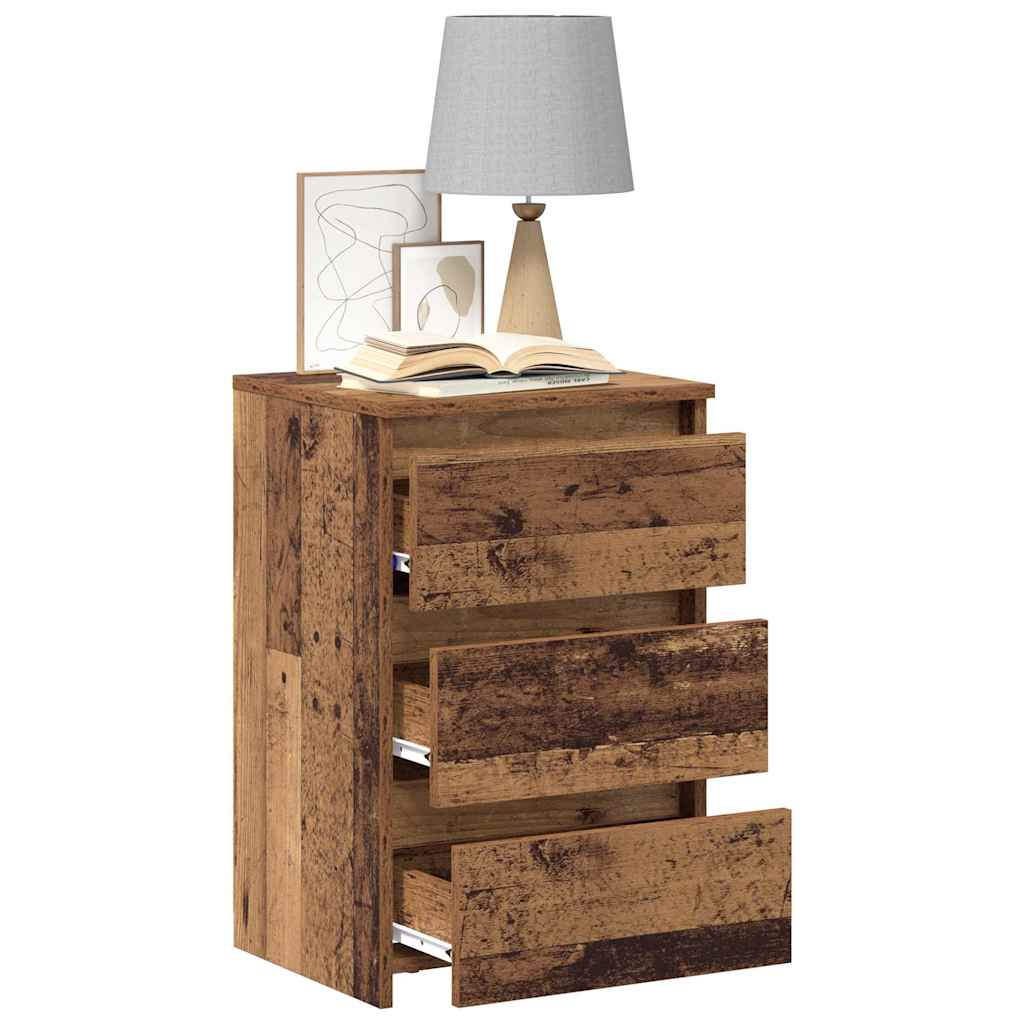 Nachttische 2 Stk. Altholz-Optik 40x35x62,5 cm Holzwerkstoff