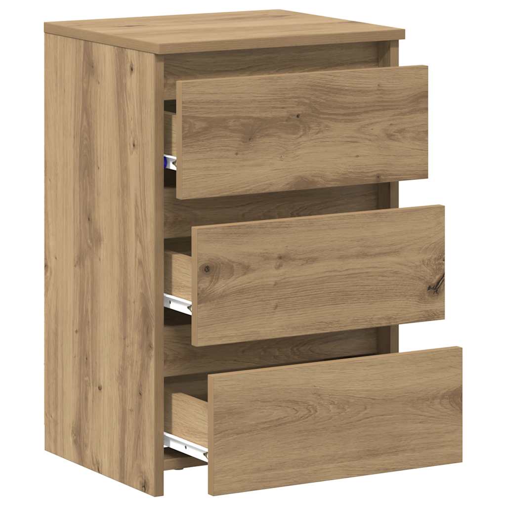 Nachttische 2 Stk. Artisan-Eiche 40x35x62,5 cm Holzwerkstoff