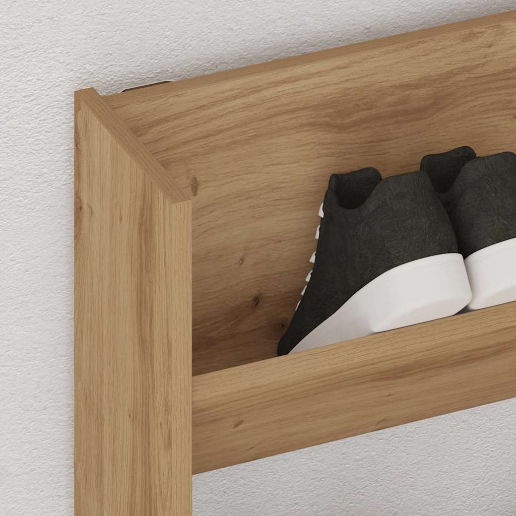 Wand-Schuhregal Artisan-Eiche 80x18x60 cm Holzwerkstoff