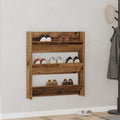 Schuhregal Wandmontage Altholz-Optik 80x18x90 cm Holzwerkstoff