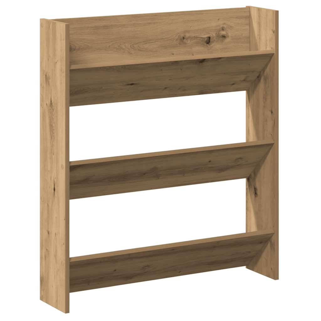 Wand-Schuhregal Artisan-Eiche 80x18x90 cm Holzwerkstoff