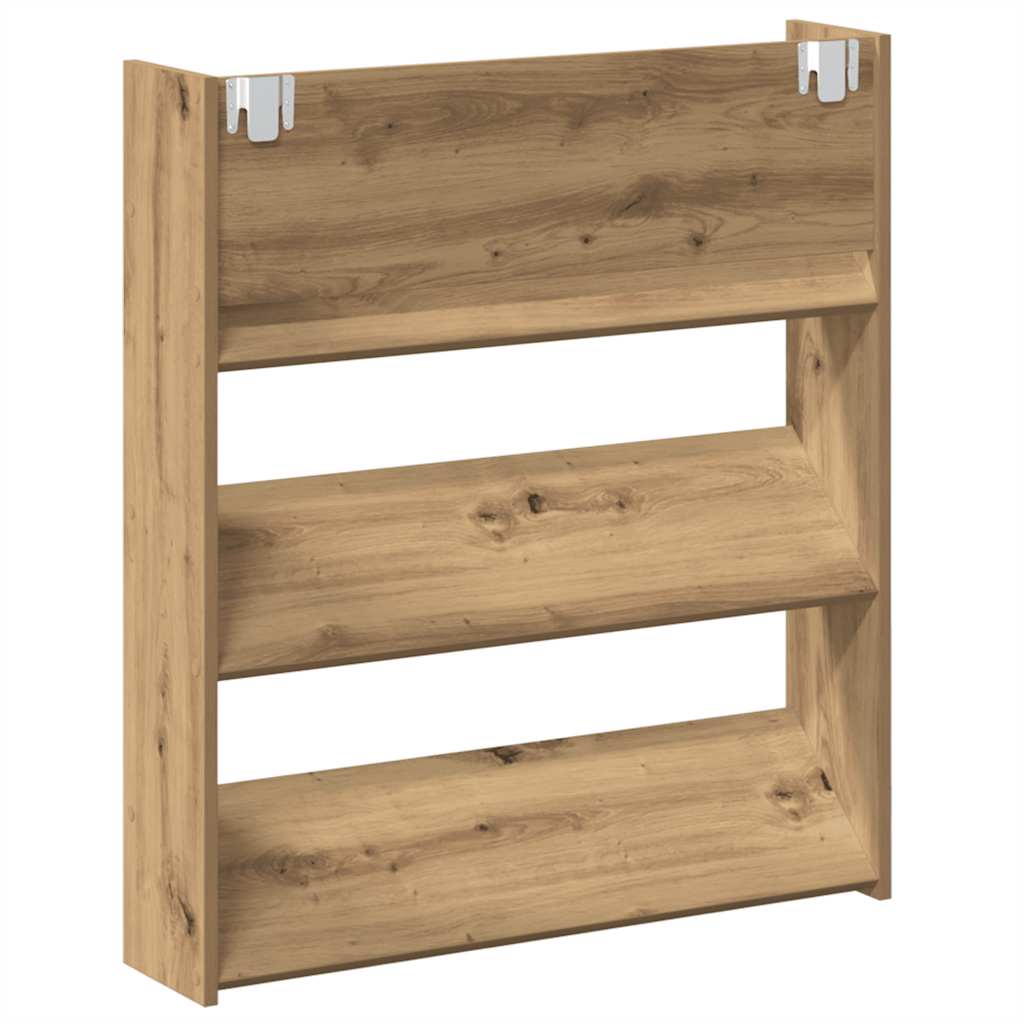 Wand-Schuhregal Artisan-Eiche 80x18x90 cm Holzwerkstoff