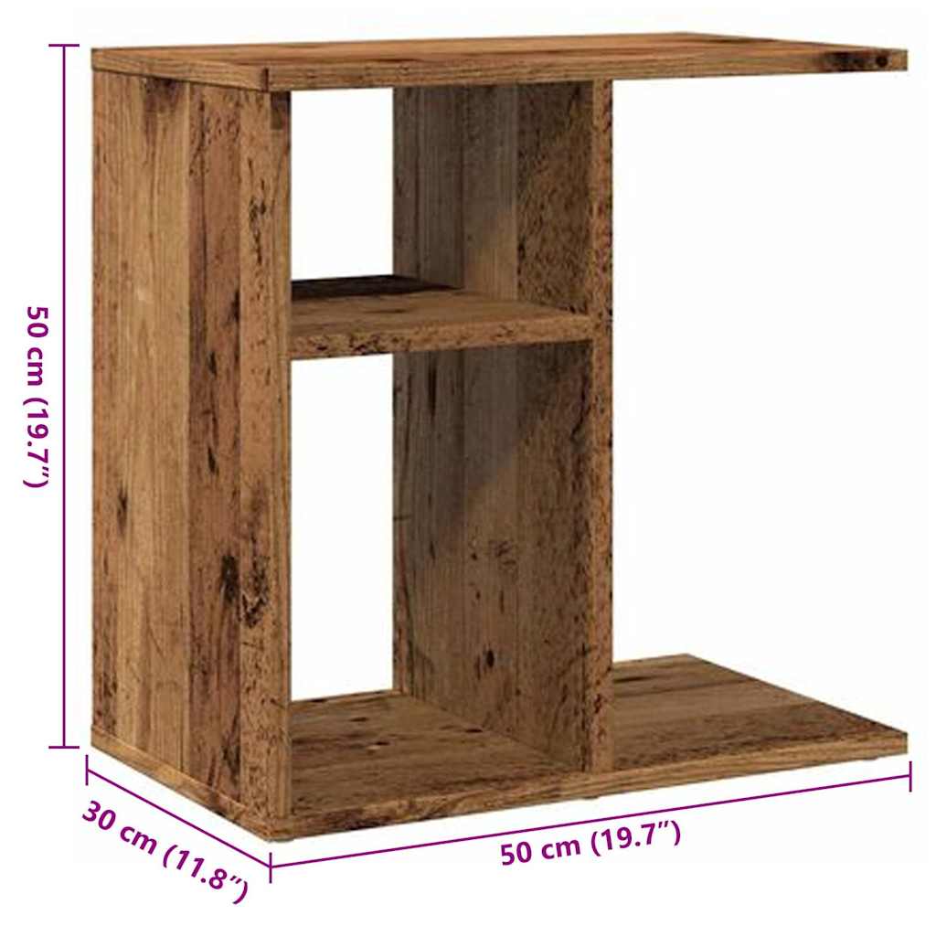 Beistelltisch Altholz-Optik 50x30x50 cm Holzwerkstoff