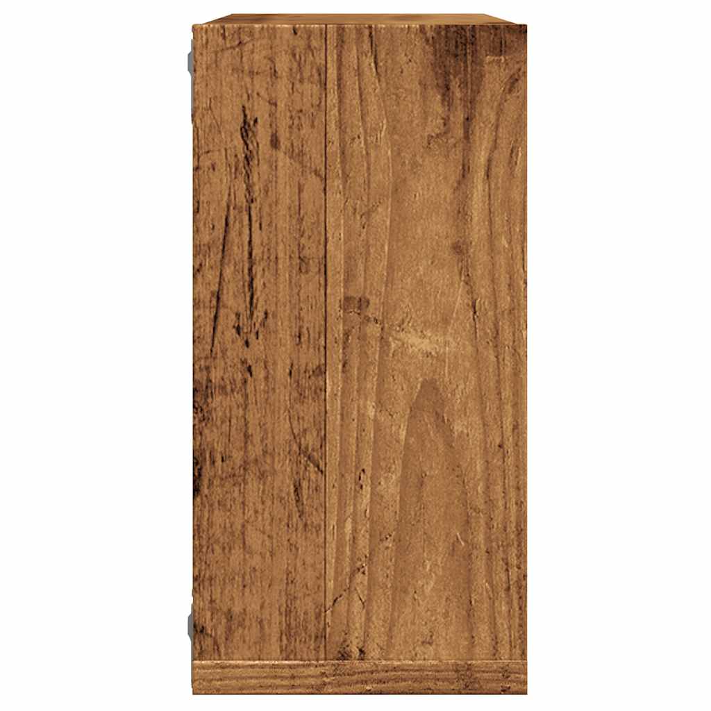 Würfel-Wandregale 2 Stk. Altholz-Optik 30x15x30 Holzwerkstoff