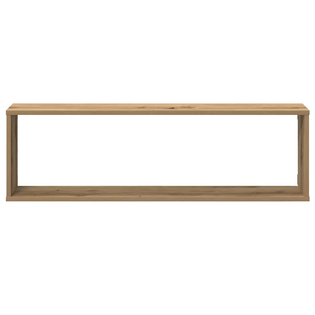 Würfel-Wandregale 2 Stk. Artisan-Eiche 100x15x30 Holzwerkstoff