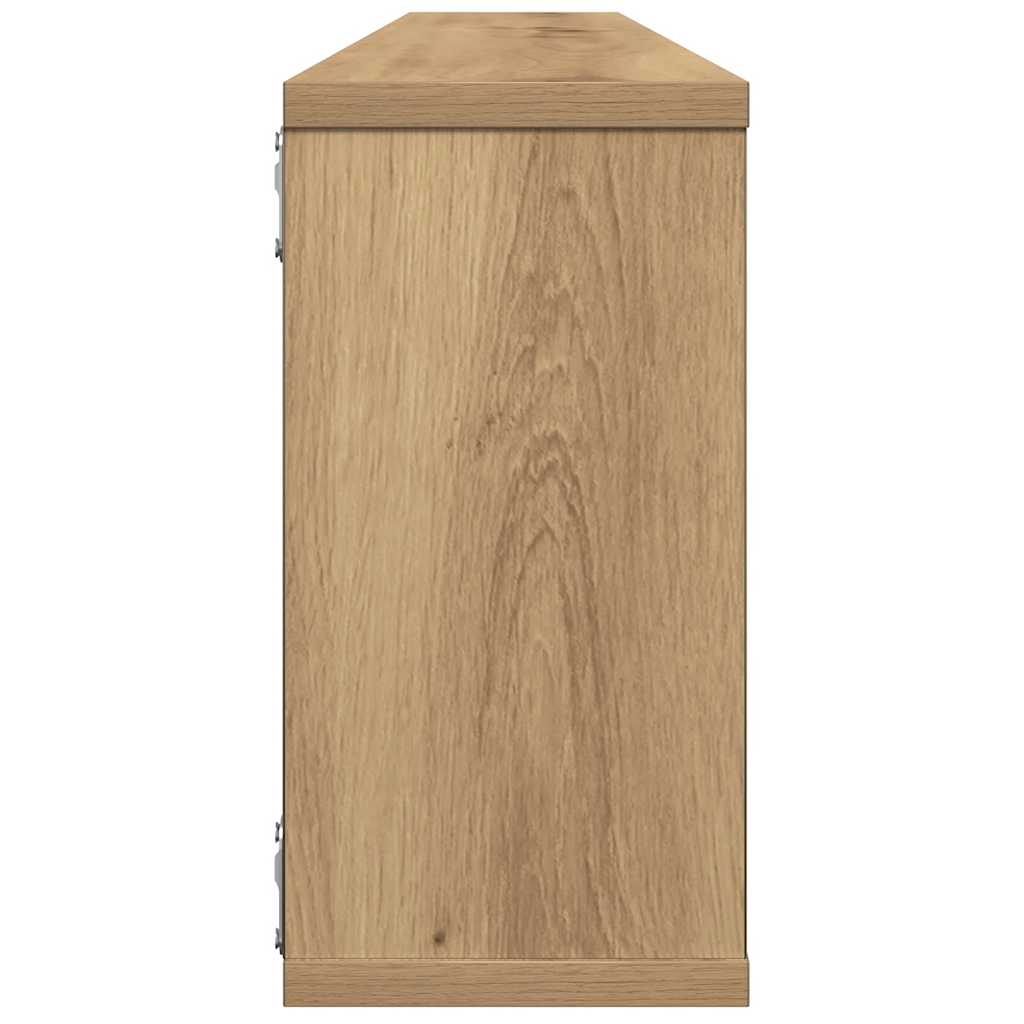 Würfel-Wandregale 2 Stk. Artisan-Eiche 100x15x30 Holzwerkstoff